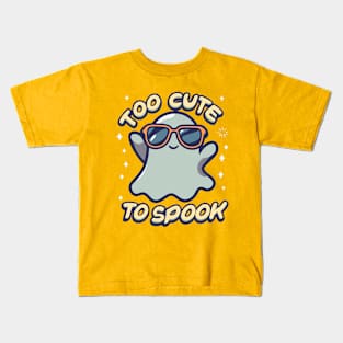 Too Cute To Spook Little Halloween Ghost Kids T-Shirt